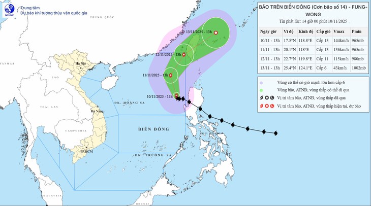Bão số 14 di chuyển chậm lại trên Biển Đông, Bắc Bộ và Nam Bộ cùng xuất hiện triều cường- Ảnh 2.