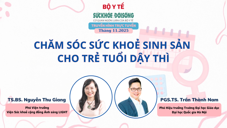 Truyền hình trực tuyến 'Chăm sóc sức khoẻ sinh sản cho trẻ tuổi dậy thì'- Ảnh 1. Truyền hình trực tuyến 'Chăm sóc sức khoẻ sinh sản cho trẻ tuổi dậy thì'- Ảnh 1.