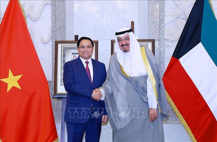 Thủ tướng Phạm Minh Chính hội đàm với Thủ tướng Kuwait: Nâng cấp quan hệ giữa Việt Nam và Kuwait lên Đối tác Chiến lược- Ảnh 1. Thủ tướng Phạm Minh Chính hội đàm với Thủ tướng Kuwait: Nâng cấp quan hệ giữa Việt Nam và Kuwait lên Đối tác Chiến lược- Ảnh 1.