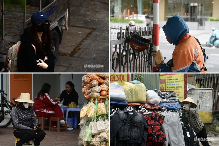 Gió mùa tràn về, người dân co ro xuống phố- Ảnh 1. Gió mùa tràn về, người dân co ro xuống phố- Ảnh 1.