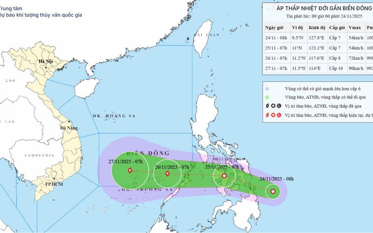 Biển Đông sắp đón bão số 15, miền Trung lại hứng mưa lớn