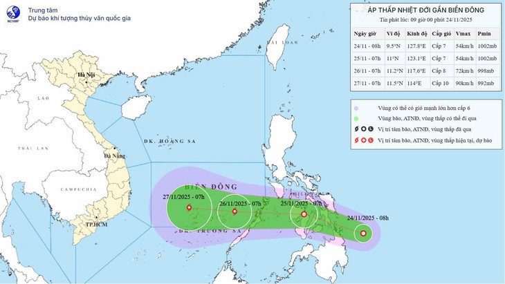 Biển Đông sắp đón bão số 15, miền Trung lại hứng mưa lớn- Ảnh 2.