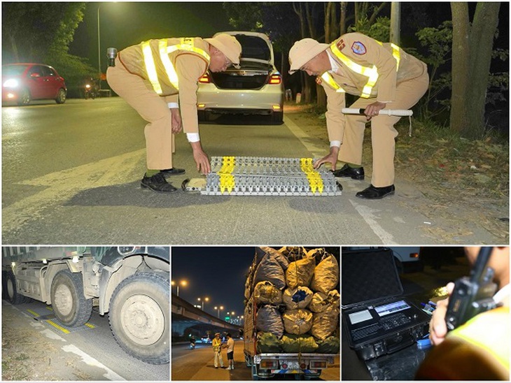 CSGT Hà Nội tuần tra xuyên đêm, phát hiện nhiều chiêu 'lách luật' của tài xế xe tải- Ảnh 6.