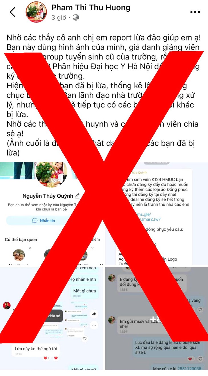 Đại học Y Hà Nội cảnh báo về tình trạng giả mạo, trục lợi- Ảnh 2. Đại học Y Hà Nội cảnh báo về tình trạng giả mạo, trục lợi- Ảnh 2.