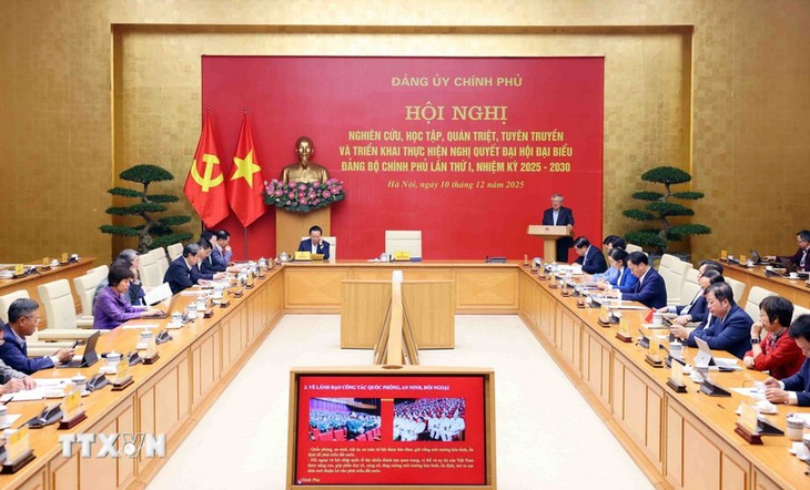 Hội nghị quán triệt, triển khai Nghị quyết Đại hội Đảng bộ Chính phủ lần 1- Ảnh 1.