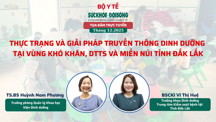Truyền hình trực tuyến: 'Thực trạng và giải pháp truyền thông dinh dưỡng tại vùng khó khăn, DTTS và miền núi tỉnh Đắk Lắk'- Ảnh 1.