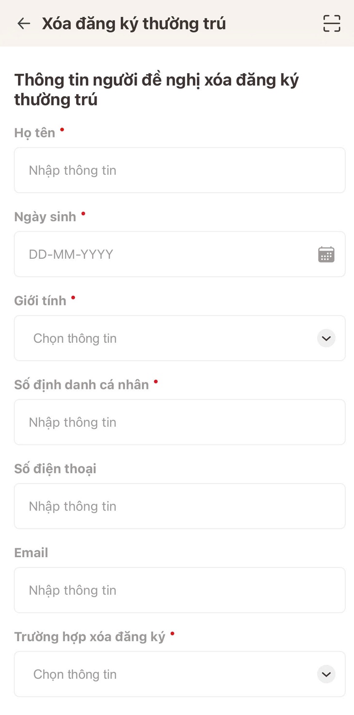 Người dân có thể xóa đăng ký thường trú trên VNeID như thế nào?- Ảnh 3. Người dân có thể xóa đăng ký thường trú trên VNeID như thế nào?- Ảnh 3.