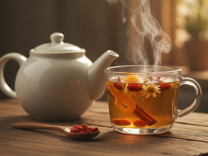 3 loại trà mùa đông vừa giữ ấm vừa hỗ trợ giảm mỡ bụng- Ảnh 1. 3 loại trà mùa đông vừa giữ ấm vừa hỗ trợ giảm mỡ bụng- Ảnh 1.