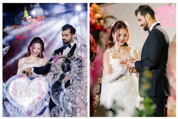 Con gái Hoa hậu Diệu Hoa xinh đẹp trong lễ cưới truyền thống Việt Nam và Ấn Độ- Ảnh 1.