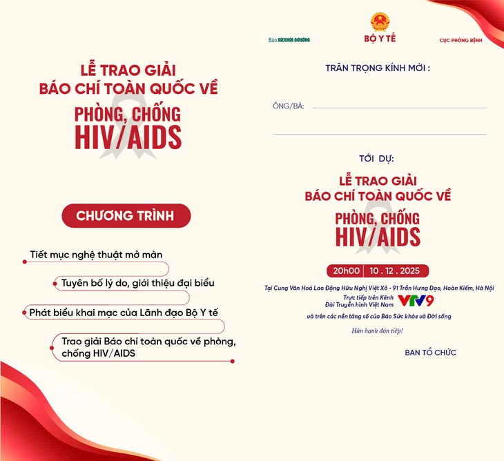 Chỉ còn ít ngày nữa sẽ diễn ra Lễ trao Giải Báo chí toàn quốc về phòng, chống HIV/AIDS- Ảnh 3. Chỉ còn ít ngày nữa sẽ diễn ra Lễ trao Giải Báo chí toàn quốc về phòng, chống HIV/AIDS- Ảnh 3.