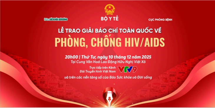 Ngày mai sẽ diễn ra 'Lễ trao Giải Báo chí toàn quốc về phòng, chống HIV/AIDS'- Ảnh 1. Ngày mai sẽ diễn ra 'Lễ trao Giải Báo chí toàn quốc về phòng, chống HIV/AIDS'- Ảnh 1.