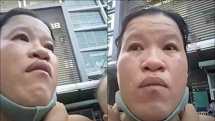 Người phụ nữ ôm con khóc kêu gọi tiền trước Bệnh viện Nhi đồng 2 là lừa đảo- Ảnh 1. Người phụ nữ ôm con khóc kêu gọi tiền trước Bệnh viện Nhi đồng 2 là lừa đảo- Ảnh 1.