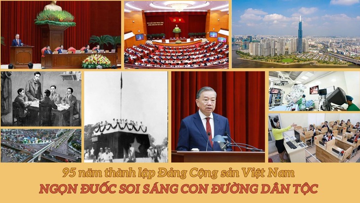 95 năm thành lập Đảng Cộng sản Việt Nam: Ngọn đuốc soi sáng đường dân tộc- Ảnh 1. 95 năm thành lập Đảng Cộng sản Việt Nam: Ngọn đuốc soi sáng đường dân tộc- Ảnh 1.