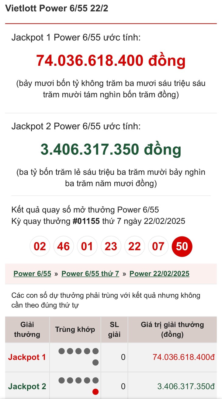 Vietlott 8/3 - Kết quả xổ số Vietlott hôm nay 8/3/2025 - Xổ số Power 6/55 ngày 8/3- Ảnh 7. Vietlott 8/3 - Kết quả xổ số Vietlott hôm nay 8/3/2025 - Xổ số Power 6/55 ngày 8/3- Ảnh 7.