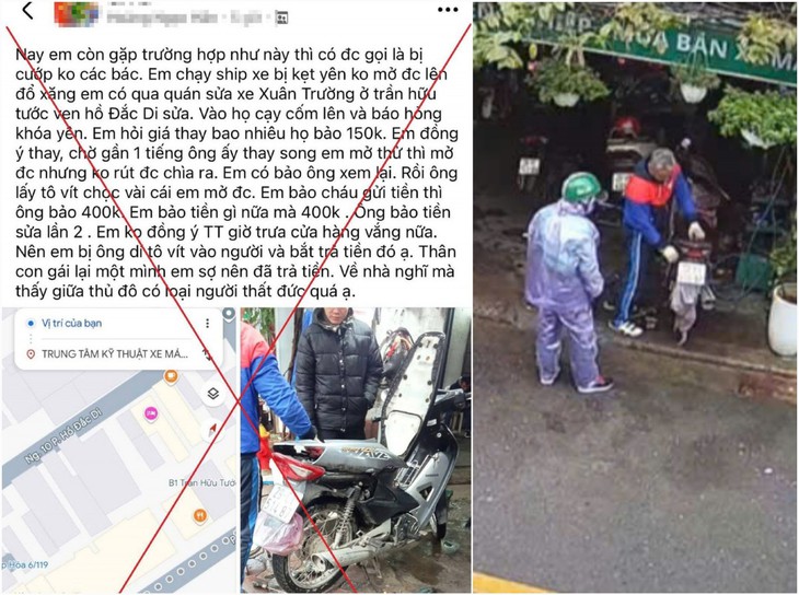 Thông tin người phụ nữ bị 'dí tô vít vào người, ép trả tiền' tại quán sửa xe là không chính xác- Ảnh 1.