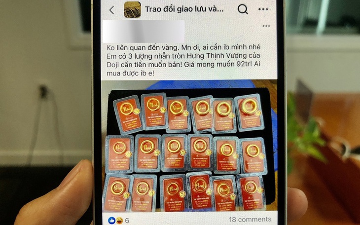 Rủi ro mua phải vàng giả trên những hội nhóm online