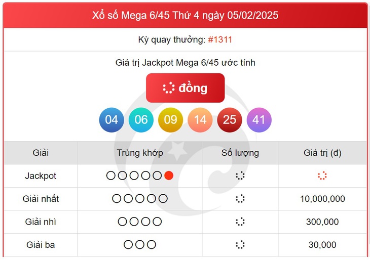 Vietlott 10/2 - Kết quả xổ số Vietlott hôm nay 10/2/2025 - Xổ số Mega 6/45 và Power 6/55 ngày 10/2- Ảnh 19. Vietlott 10/2 - Kết quả xổ số Vietlott hôm nay 10/2/2025 - Xổ số Mega 6/45 và Power 6/55 ngày 10/2- Ảnh 19.