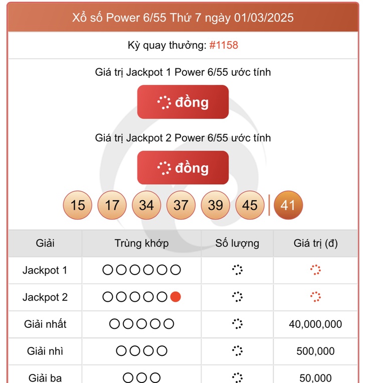 Vietlott 8/3 - Kết quả xổ số Vietlott hôm nay 8/3/2025 - Xổ số Power 6/55 ngày 8/3- Ảnh 4. Vietlott 8/3 - Kết quả xổ số Vietlott hôm nay 8/3/2025 - Xổ số Power 6/55 ngày 8/3- Ảnh 4.