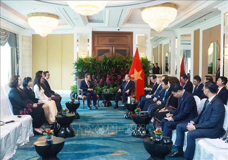 Tổng Bí thư Tô Lâm tiếp lãnh đạo một số tập đoàn, doanh nghiệp hàng đầu của Singapore- Ảnh 5. Tổng Bí thư Tô Lâm tiếp lãnh đạo một số tập đoàn, doanh nghiệp hàng đầu của Singapore- Ảnh 5.