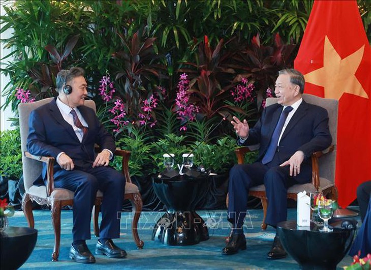 Tổng Bí thư Tô Lâm tiếp lãnh đạo một số tập đoàn, doanh nghiệp hàng đầu của Singapore- Ảnh 4. Tổng Bí thư Tô Lâm tiếp lãnh đạo một số tập đoàn, doanh nghiệp hàng đầu của Singapore- Ảnh 4.