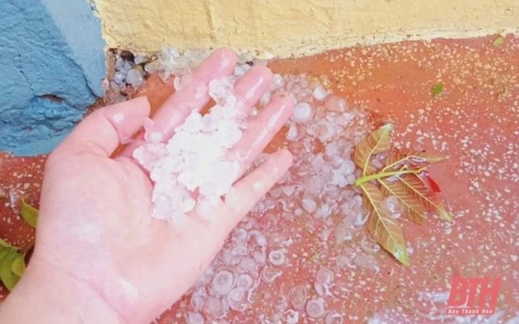 Nhiều nơi xuất hiện mưa đá bất thường