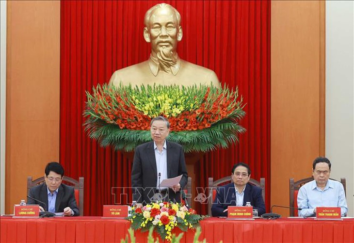 Tổng Bí thư Tô Lâm chủ trì phiên họp Tiểu ban Văn kiện Đại hội XIV của Đảng- Ảnh 1. Tổng Bí thư Tô Lâm chủ trì phiên họp Tiểu ban Văn kiện Đại hội XIV của Đảng- Ảnh 1.