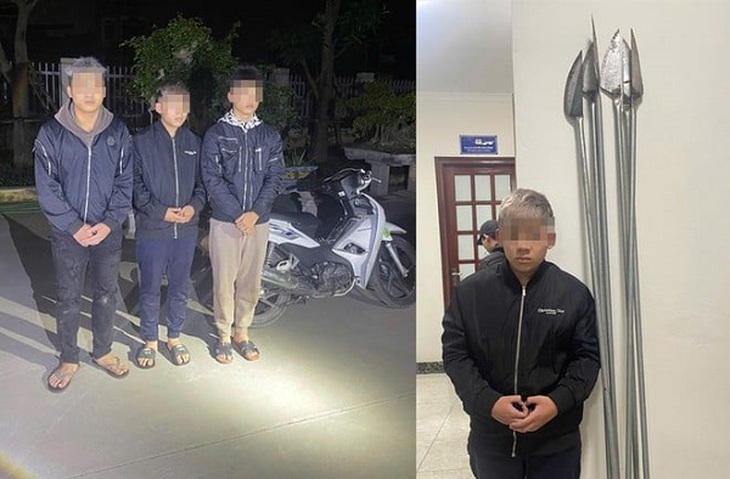 Bắt tại chỗ 3 thanh niên mang 6 giáo nhọn đi đánh nhau- Ảnh 1.