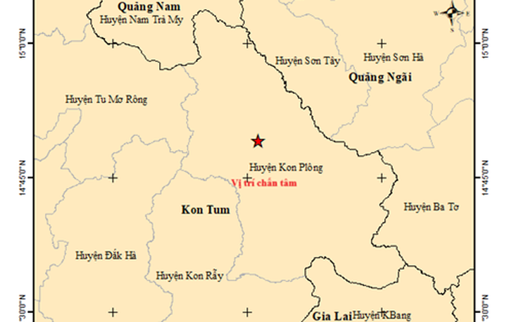 Kon Tum xảy ra 12 trận động đất từ đầu tháng 3