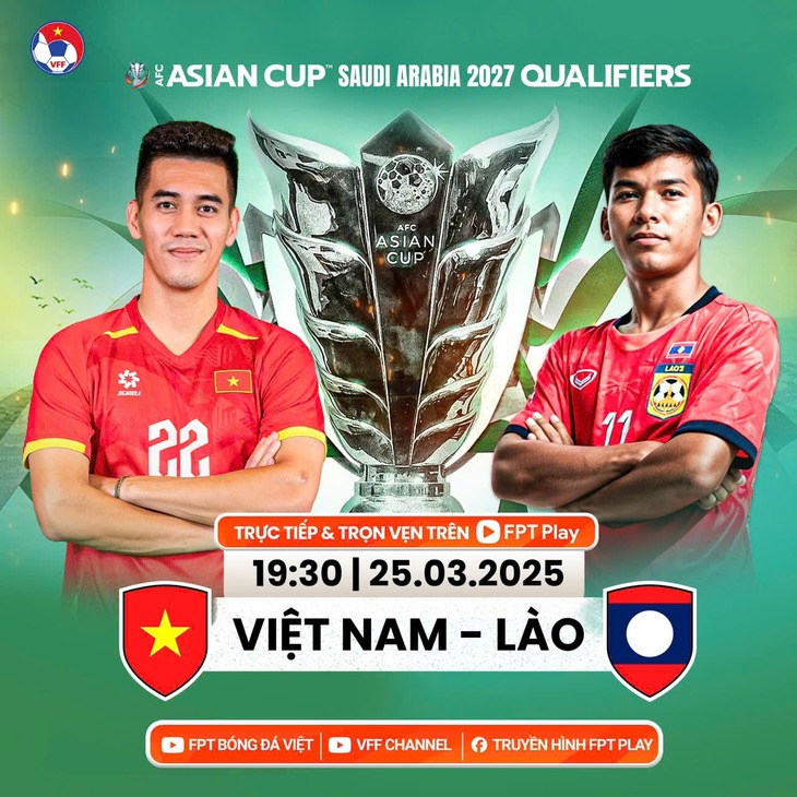 Xem trực tiếp đội tuyển Việt Nam đấu Lào ở đâu, trên kênh nào tối nay 25/3?- Ảnh 1. Xem trực tiếp đội tuyển Việt Nam đấu Lào ở đâu, trên kênh nào tối nay 25/3?- Ảnh 1.