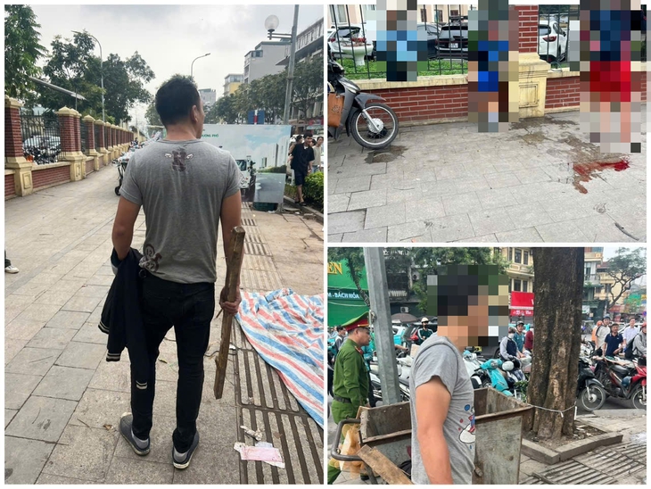 Kịp thời khống chế đối tượng nghi ngáo đá, dùng gậy đánh người đi đường ở Thanh Xuân- Ảnh 2.
