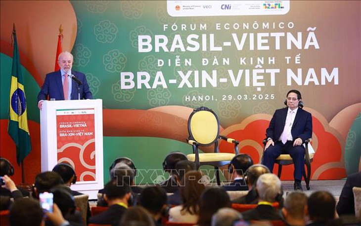 Thủ tướng Phạm Minh Chính và Tổng thống Lula da Silva cùng dự Diễn đàn kinh tế Việt Nam - Brazil- Ảnh 2. Thủ tướng Phạm Minh Chính và Tổng thống Lula da Silva cùng dự Diễn đàn kinh tế Việt Nam - Brazil- Ảnh 2.