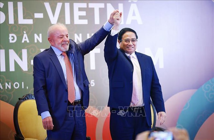Thủ tướng Phạm Minh Chính và Tổng thống Lula da Silva cùng dự Diễn đàn kinh tế Việt Nam - Brazil- Ảnh 1. Thủ tướng Phạm Minh Chính và Tổng thống Lula da Silva cùng dự Diễn đàn kinh tế Việt Nam - Brazil- Ảnh 1.