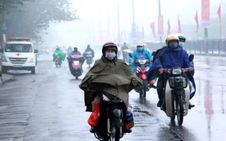 Nhiều khu vực mưa rét do không khí lạnh lan rộng