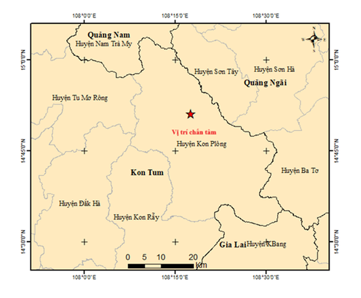 Sáng nay Kon Tum xảy ra liên tiếp 3 trận động đất- Ảnh 2. Sáng nay Kon Tum xảy ra liên tiếp 3 trận động đất- Ảnh 2.