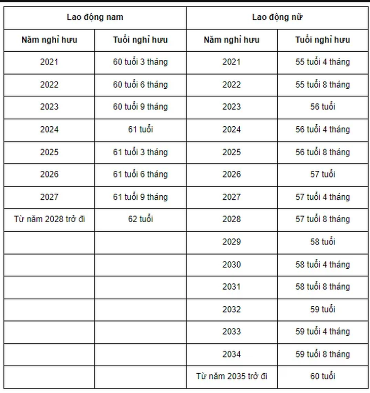 Tuổi nghỉ hưu bình thường của lao động năm 2025 là bao tuổi?- Ảnh 1.
