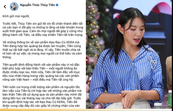 Phản ứng dư luận sau lời xin lỗi của Hoa hậu Thùy Tiên- Ảnh 1. Phản ứng dư luận sau lời xin lỗi của Hoa hậu Thùy Tiên- Ảnh 1.