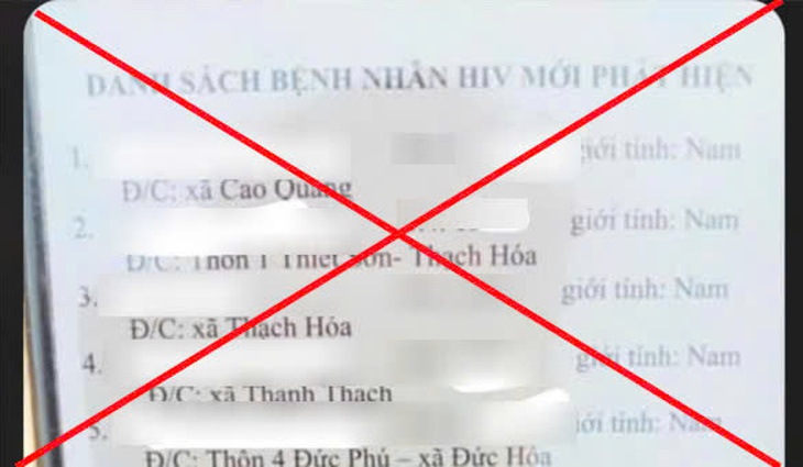 Thực hư danh sách người nhiễm HIV lan truyền trên mạng xã hội- Ảnh 1.