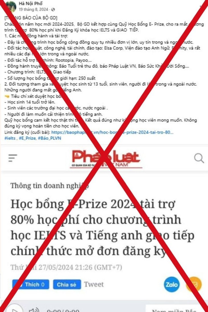 Bộ Giáo dục và Đào tạo cảnh báo chương trình học bổng tiếng Anh giả mạo- Ảnh 1.
