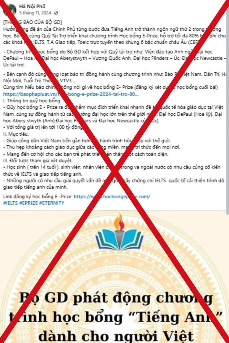 Bộ Giáo dục và Đào tạo cảnh báo chương trình học bổng tiếng Anh giả mạo- Ảnh 3.