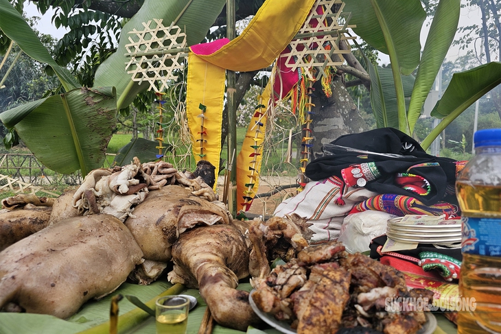 Tái hiện lễ cúng ma bản linh thiêng của người Khơ Mú- Ảnh 1. Tái hiện lễ cúng ma bản linh thiêng của người Khơ Mú- Ảnh 1.