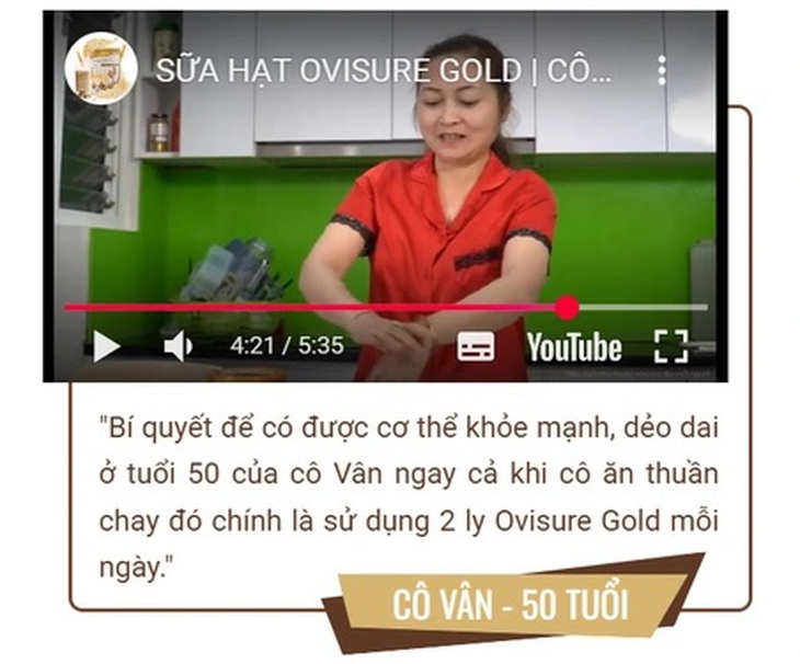 Quảng cáo sữa Ovisure Gold có dấu hiệu sai sự thật?- Ảnh 2. Quảng cáo sữa Ovisure Gold có dấu hiệu sai sự thật?- Ảnh 2.