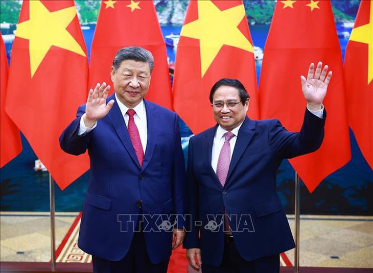 Thủ tướng Phạm Minh Chính hội kiến Tổng Bí thư, Chủ tịch nước Trung Quốc Tập Cận Bình- Ảnh 1.