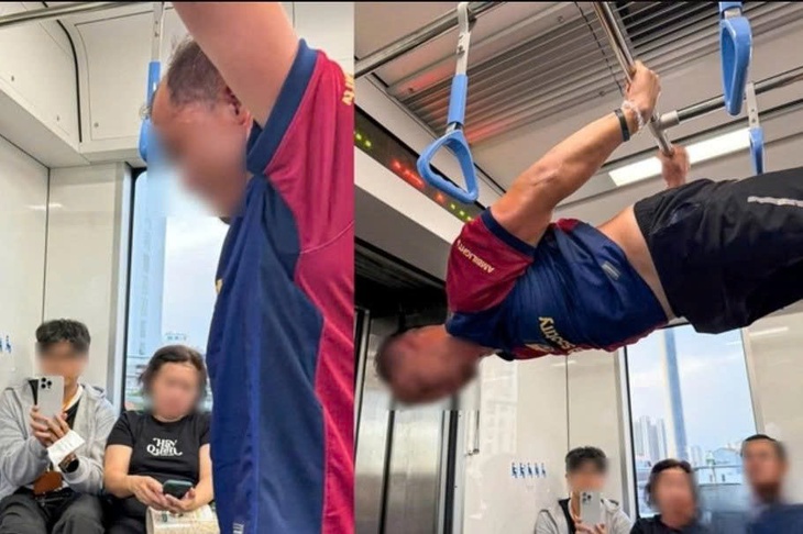 Xử lý người đàn ông hít xà đơn trên tuyến Metro số 1 ở TPHCM- Ảnh 1.