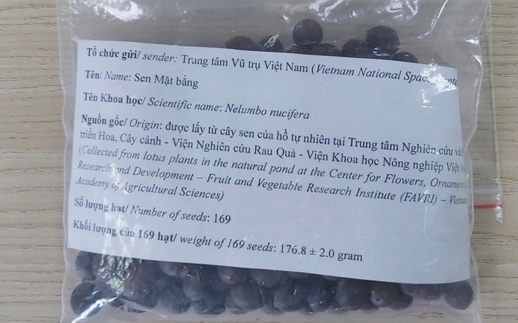 Vì sao chọn hạt sen để mang lên vũ trụ?