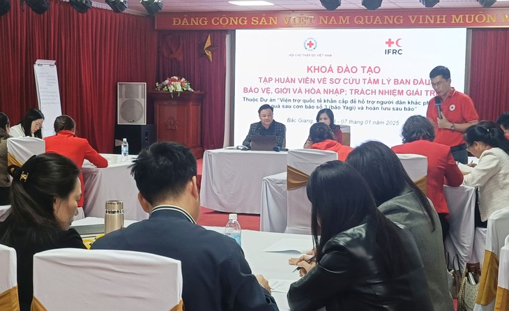 Nâng cao năng lực cho cán bộ, hội viên Chữ thập đỏ trong hoạt động cứu trợ nhân đạo- Ảnh 1.