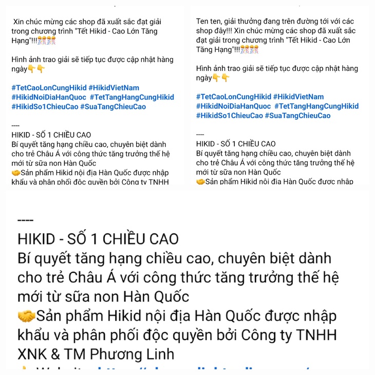 Quảng cáo '100g Hikid bằng 20 lít sữa tươi': Công ty Phương Linh thừa nhận thiếu sót, chưa có cơ sở khoa học- Ảnh 1.