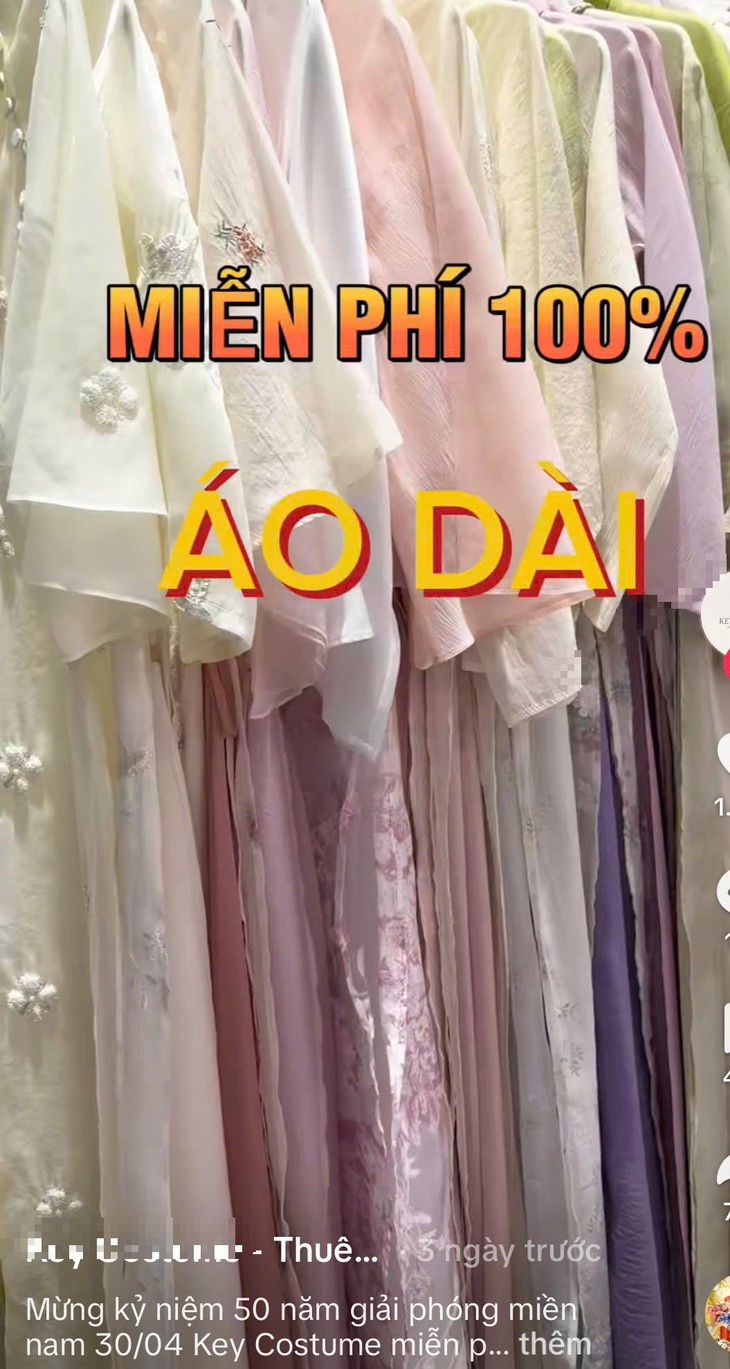 'Trend' cho thuê áo dài miễn phí dịp nghỉ lễ 30/4: Khi sẻ chia là hành động yêu nước- Ảnh 2.