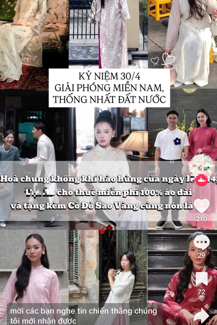 'Trend' cho thuê áo dài miễn phí dịp nghỉ lễ 30/4: Khi sẻ chia là hành động yêu nước- Ảnh 4.