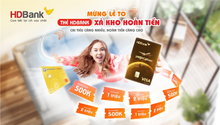 Đón đại lễ 50 năm thống nhất đất nước, HDBank hoàn tiền hơn 5 triệu đồng cho chủ thẻ tín dụng- Ảnh 2. Đón đại lễ 50 năm thống nhất đất nước, HDBank hoàn tiền hơn 5 triệu đồng cho chủ thẻ tín dụng- Ảnh 2.