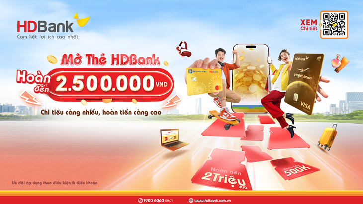 Đón đại lễ 50 năm thống nhất đất nước, HDBank hoàn tiền hơn 5 triệu đồng cho chủ thẻ tín dụng- Ảnh 3. Đón đại lễ 50 năm thống nhất đất nước, HDBank hoàn tiền hơn 5 triệu đồng cho chủ thẻ tín dụng- Ảnh 3.